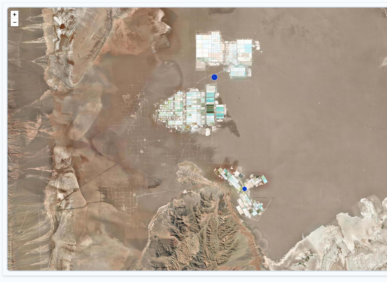 Brine project from bird's-eye view